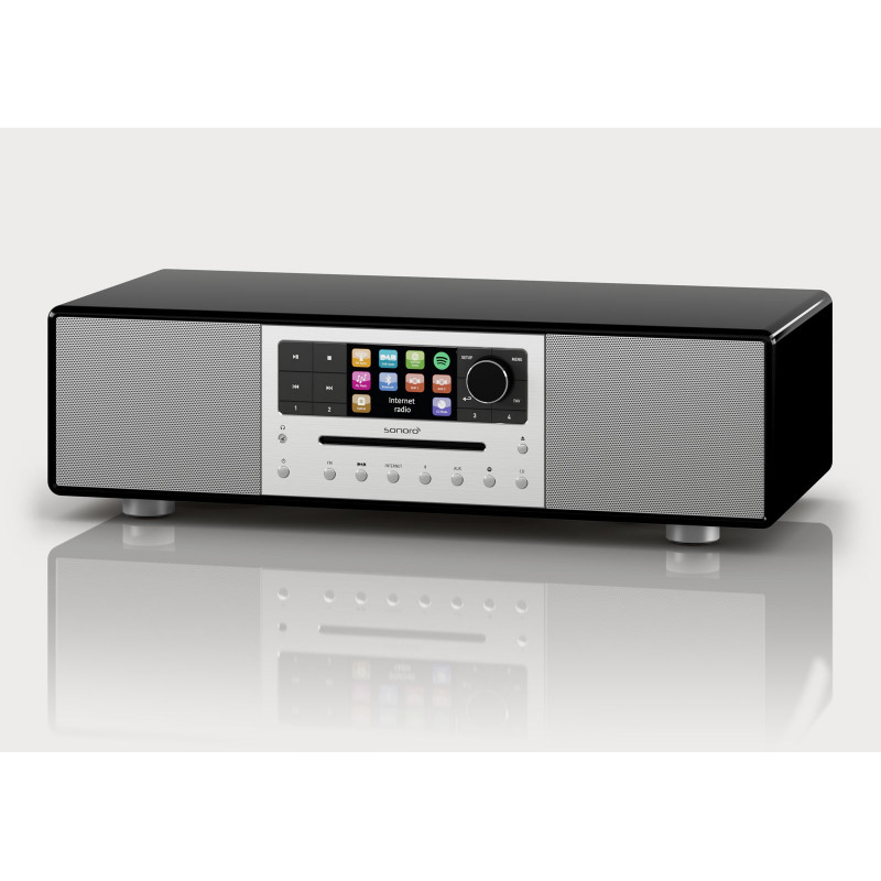 Sonoro MEISTERSTÜCK Noir - Chaîne HiFi triple tuner radio Internet/DAB/FM avec lecteur CD et réception Bluetooth