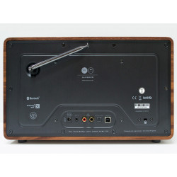 Revo SuperCD Noyer / Noir - Entrée mini-jack, sorties RCA et optique