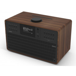 Revo SuperCD Noyer / Noir - Poste de radio Internet, DAB, FM avec lecteur CD et réception Bluetooth