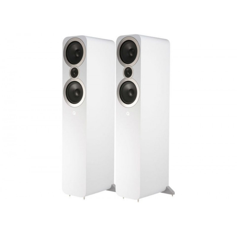 Q Acoustics 3050i Blanc (paire) - Enceintes colonne 2 voix, 2 haut-parleurs grave-médium, 1 tweeter à dôme