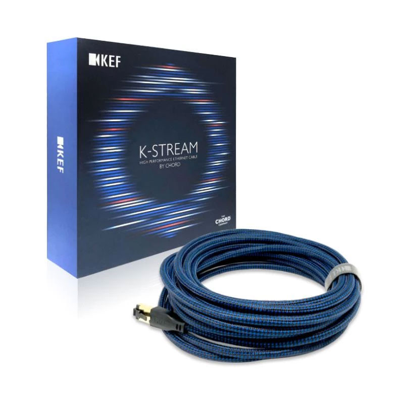 KEF K-Stream Noir / Bleu - câble inter-enceinte haute performance par Chord Compagny - câble réseau RJ45 KEF K-Stream Noir / Bleu - câble inter-enceinte haute performance par Chord Compagny - câble réseau RJ45