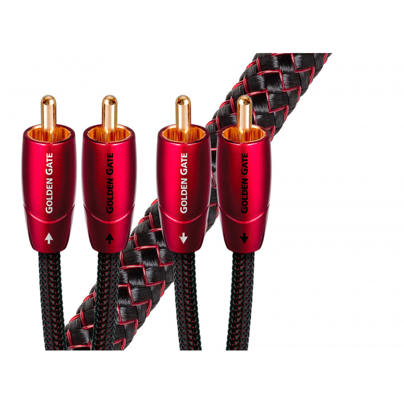 AudioQuest Golden Gate RCA : câble stéréo monogaine à écartement maximal de 76 mm AudioQuest Golden Gate RCA : câble stéréo monogaine à écartement maximal de 76 mm