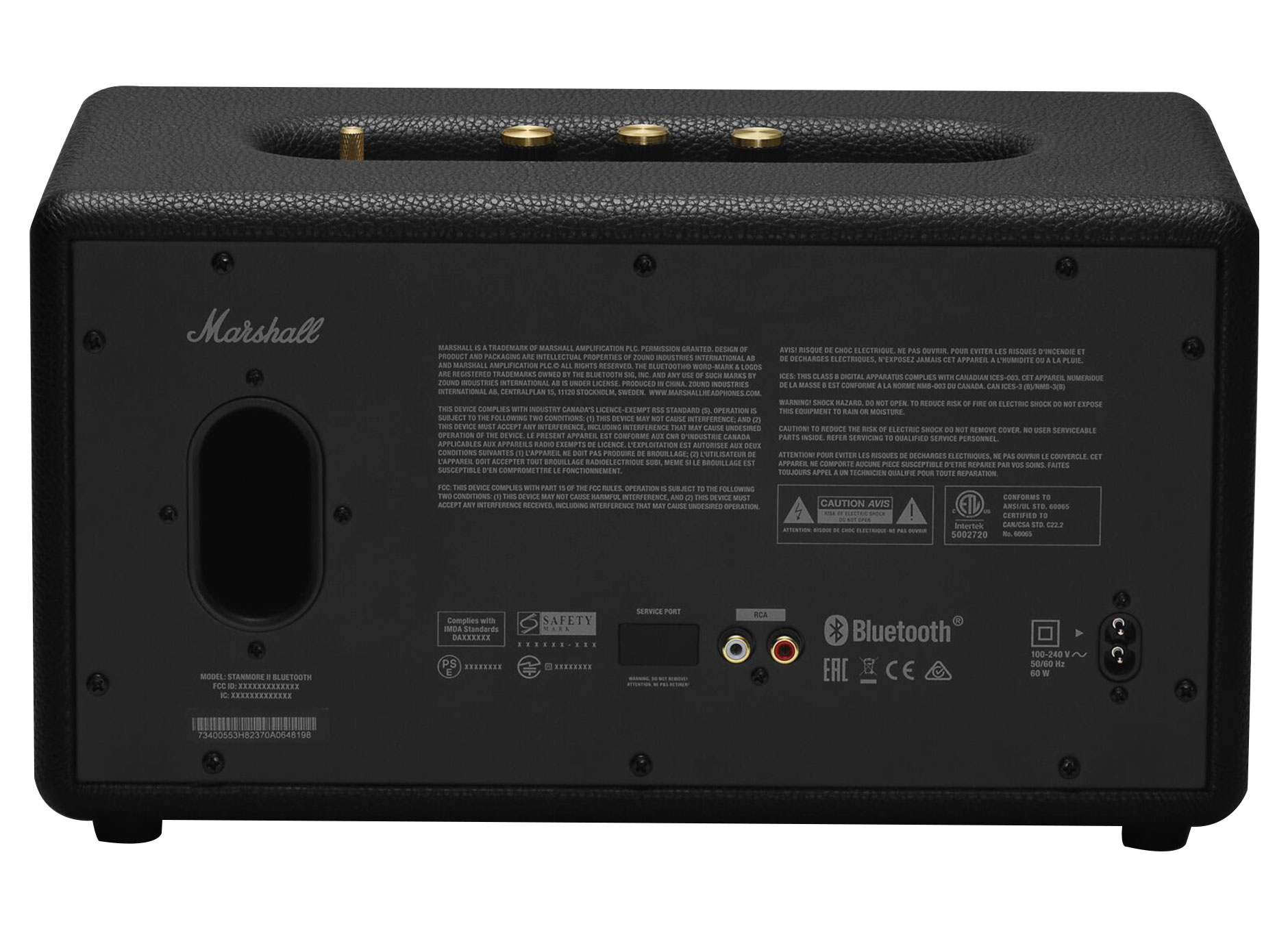 Marshall Stanmore II - Haut-parleur - Canal 2.1 - sans fil - Bluetooth - 80  Watt - 2 voies - blanc - Enceinte sans fil