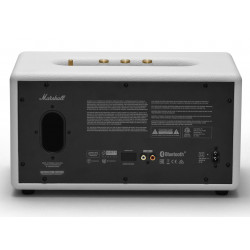 Marshall Stanmore II Bluetooth Blanc - Enceinte robuste vue de dos avec connexion RCA
