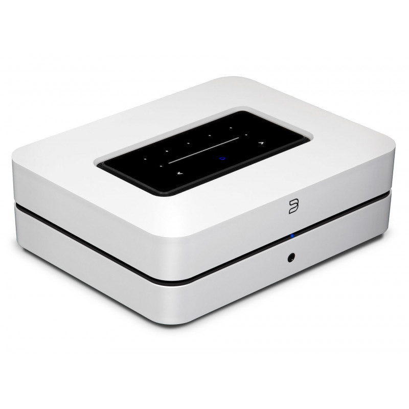 Bluesound POWERNODE avec HDMI eARC Blanc : ampli HiFi connecté WiFi, AirPlay 2, Bluetooth, lecteur réseau HD multiroom