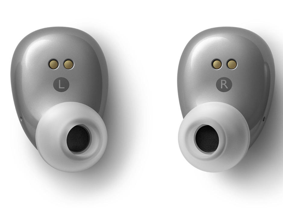 KEF MU 3 Silver - Écouteurs intra-auriculaires sans fil Bluetooth droit et gauche