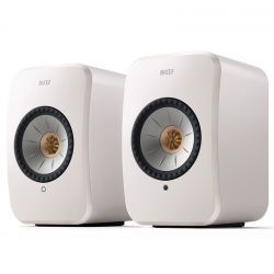 KEF LSX Wireless Blanc -  Enceintes sans fil connectée avec lecteur réseau musical, Bluetooth, AirPlay 2, Chromecast, UPnP et Ro