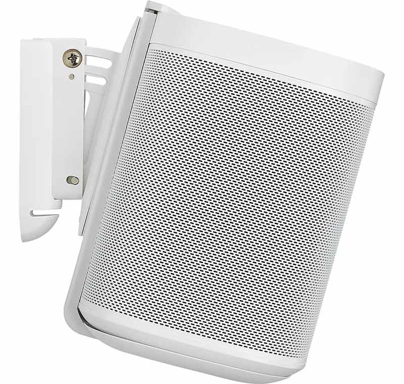 Goobay Supporto A Parete Per Altoparlanti Sonos One/SL/Play:1 – Set Da 2, Inclinabile E Girevole In Acciaio Bianco, Carico 3 Kg - 4