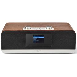 Roberts Stream 67L Walnut (Noyer) - Mini-chaîne HiFi tout-en-un avec triple tuner radio et lecteur CD