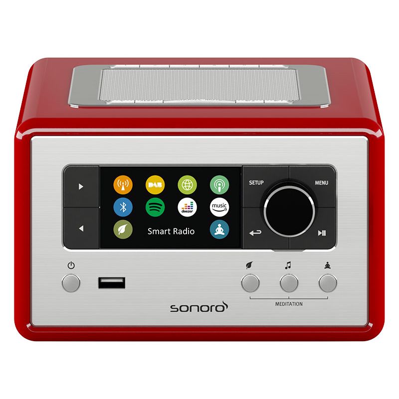 Sonoro RELAX Rouge (2022) - Poste de Radio Internet, FM et RNT/DAB avec réceptions Bluetooth et WiFi Sonoro RELAX Rouge (2022) - Poste de Radio Internet, FM et RNT/DAB avec réceptions Bluetooth et WiFi