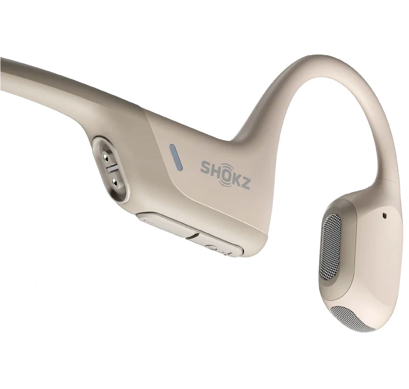Shokz OpenRun Pro Beige - Ecouteurs conduction osseuse - La boutique d'Eric