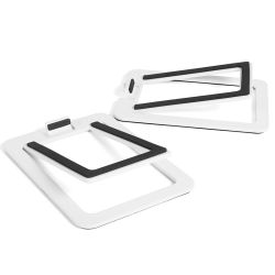 Kanto S2 Blanc - Support de bureau pour enceintes Kanto YU2 ou équivalent (la paire)
