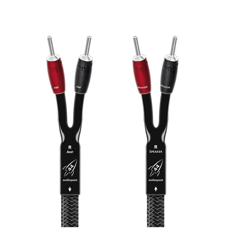 AudioQuest Rocket 44 Bananes SureGrip (la paire) - Paire de câbles haut-parleurs de forte section avec terminaisons bananes AudioQuest Rocket 44 Bananes SureGrip (la paire) - Paire de câbles haut-parleurs de forte section avec terminaisons bananes