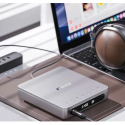 FiiO DM13 Argent - Lecteur CD avec module d'amplification casque