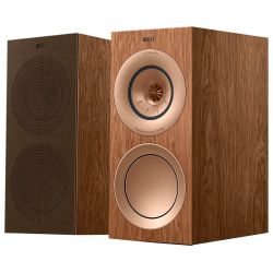 KEF R3 Meta Noyer - Enceintes passives 3 voies au format bibliothèque