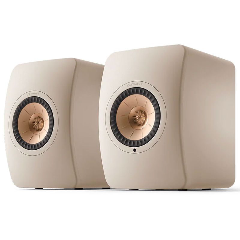 KEF LS50 Wireless II Beige Sable - Enceintes actives design contemporain 