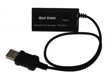 Real Cable iPlug BTX - Emetteur - Transmetteur audio Bluetooth pour téléviseur, ordinateur et source HiFi