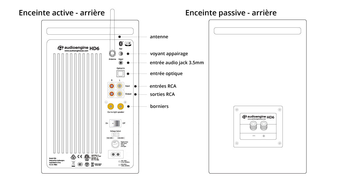 Compactes, puissantes avec amplificateur intégré