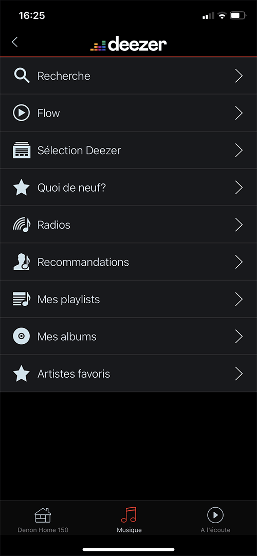 Application HEOS : profitez de votre abonnement musicale Deezer