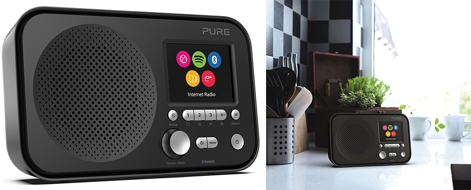 Pure Elan IR5 Noir : Poste de radio compact avec tuner Internet et réception sans fil Bluetooth. Nomade sur piles. Compatible avec Spotify Connect. Pure Elan IR5 Noir : Poste de radio compact avec tuner Internet et réception sans fil Bluetooth. Nomade sur piles. Compatible avec Spotify Connect.