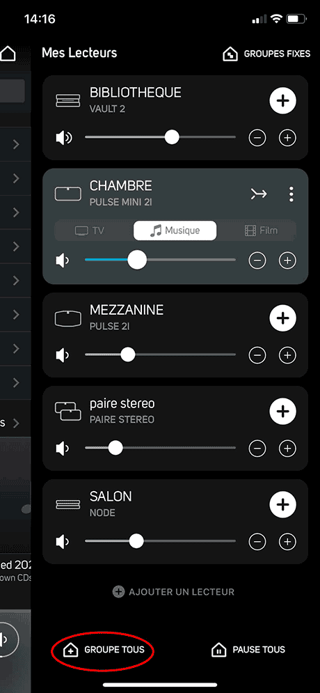 Application BluOS : grouper tous vos lecteurs BluOS pour diffuser la même musique dans toutes les pièces Application BluOS : grouper tous vos lecteurs BluOS pour diffuser la même musique dans toutes les pièces
