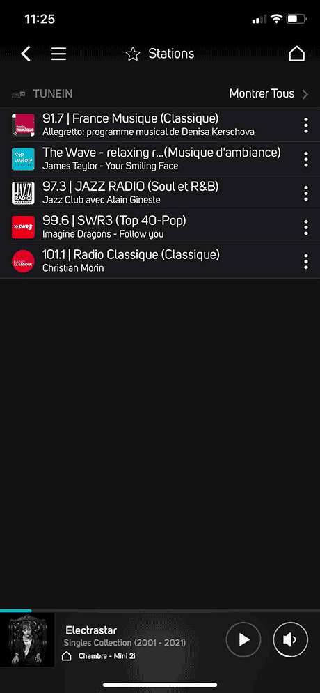 Application BluOS : accédez à toutes vos stations radio préférées Application BluOS : accédez à toutes vos stations radio préférées