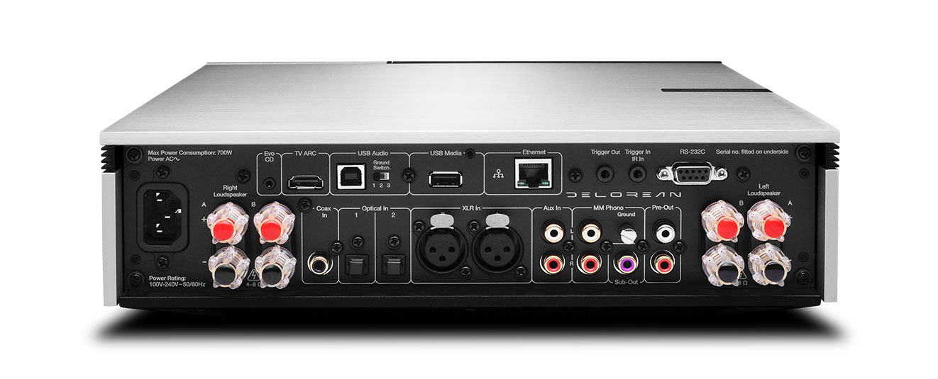 Connectiques audio : les entrées et sorties analogiques / numériques de l'ampli EVO 150