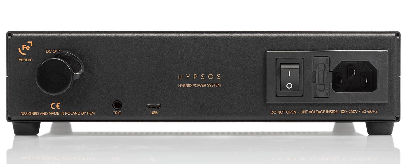Les connectiques de l'alimentation externe Ferrum Audio HYPSOS​
