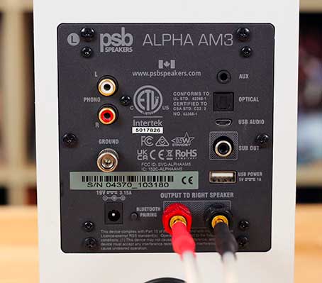 Enceintes amplifiées Bluetooth PSB Speakers Alpha AM3