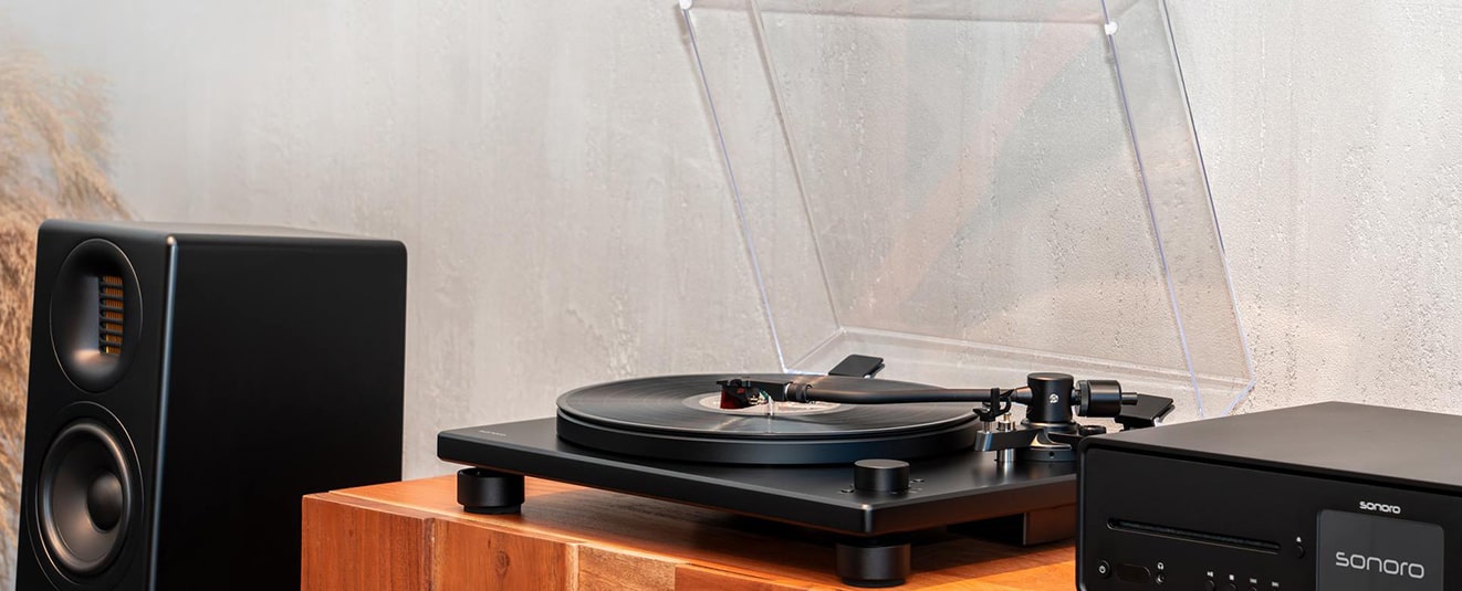 Platine Vinyle Sonoro Platinum SE Avec Préampli Phono Intégré, USB, Bluetooth - Nagaoka MP-110 (Blanc) - 6